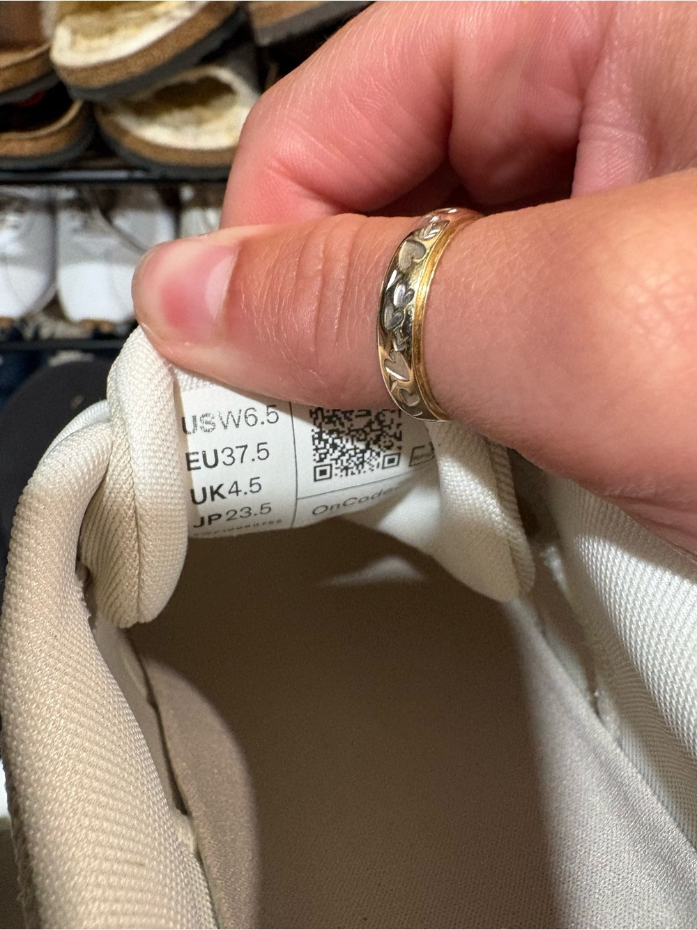 On Cloudnova Athletic Sneakers in Beige and White - Picture 6 of 7